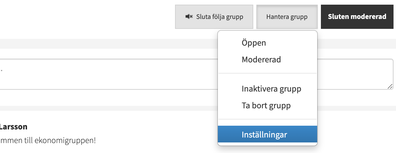 Hantera grupp