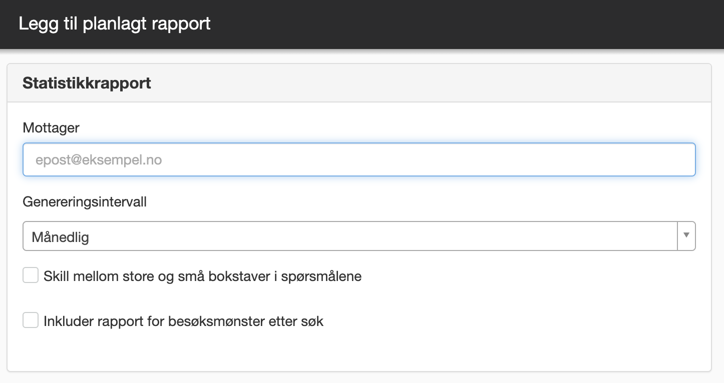 Schemalagd rapport