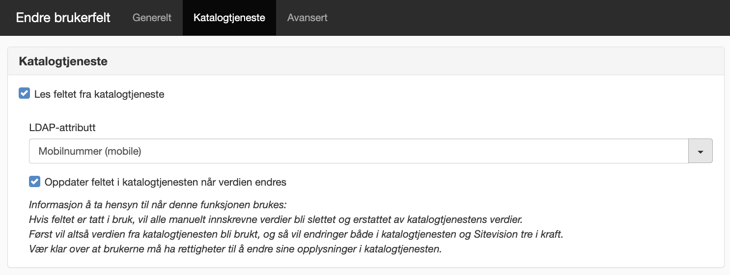 Lägg till användarfält