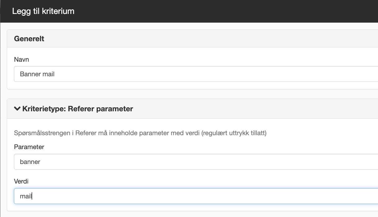 Referer parameter