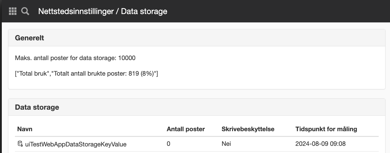 Data storage