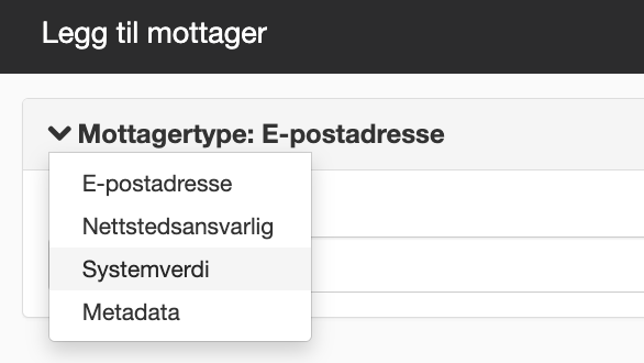 Olika typer av mottagare