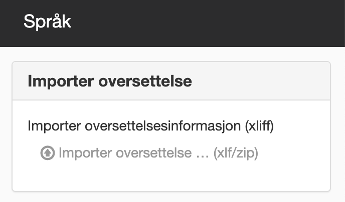 Importer oversettelse