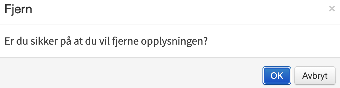 Fjern opplysning