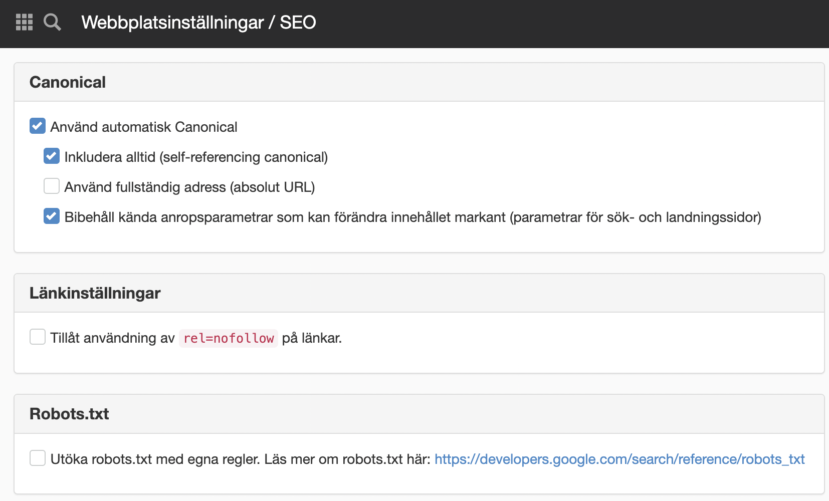 SEO panelen
