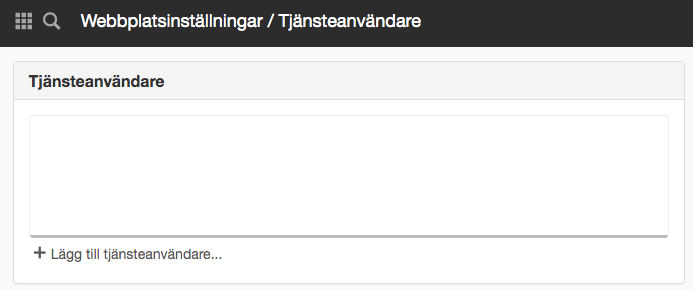 Tjänsteanvändare