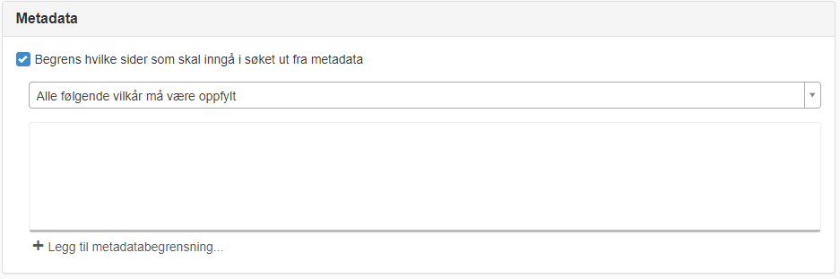 Metadatabegränsning