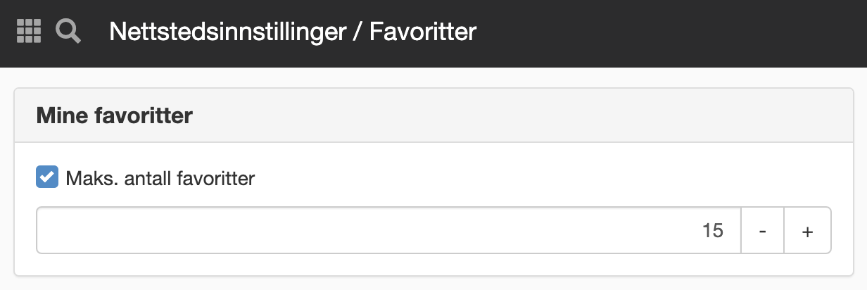Panelet Favoritter