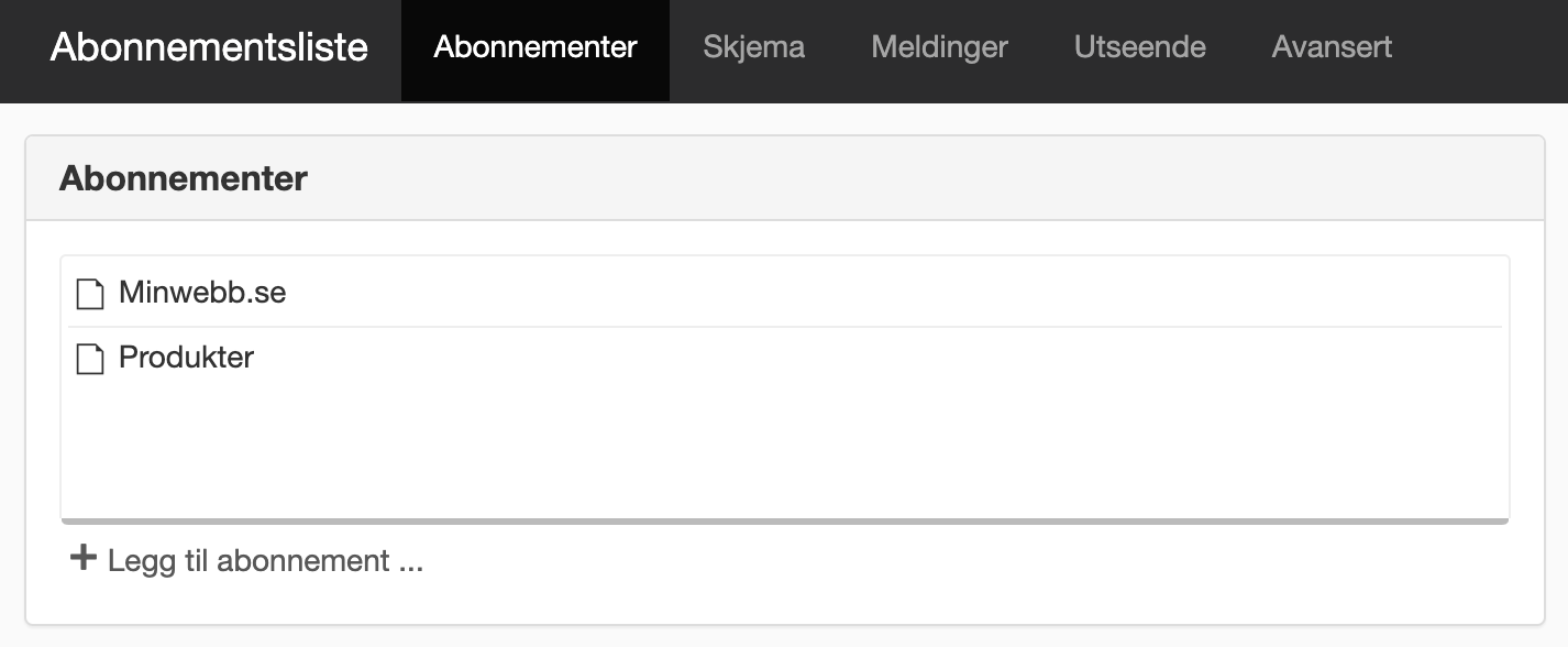Fanen Abonnementer