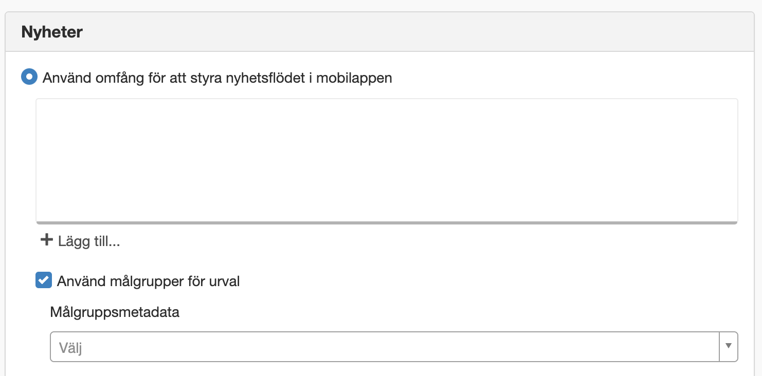 Målgrupper mobilapp