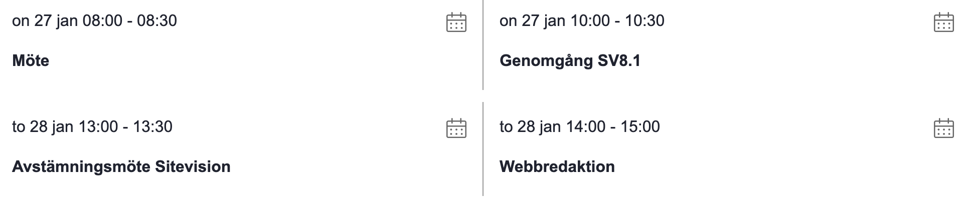 Microsoft kalender