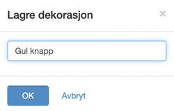 Lagre dekorasjon