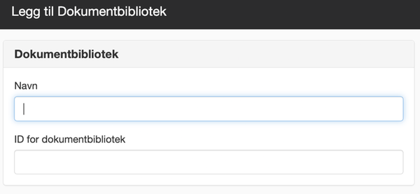Legg til Dokumentbibliotek