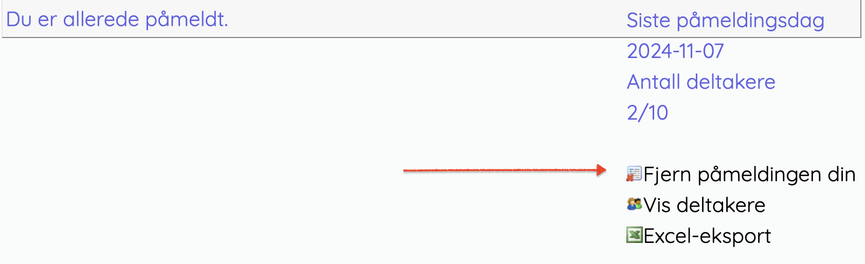 Skärmdump på adm av webbanmälan