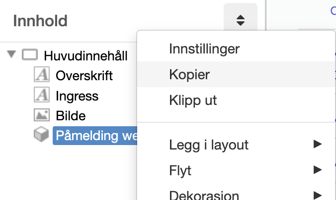 Kopiera webbanmälan