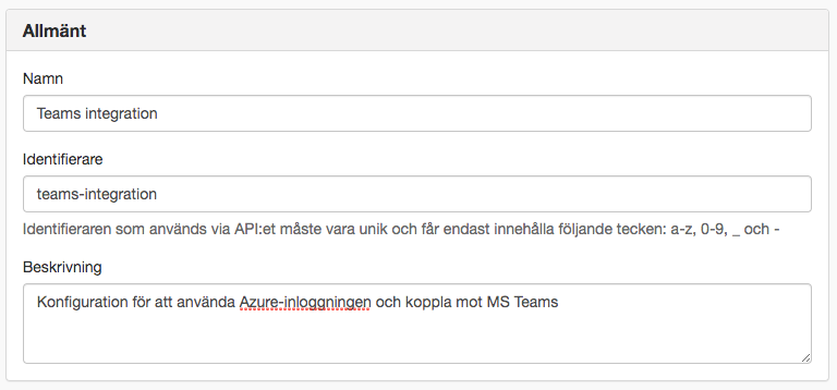 Allmänt OAuth2
