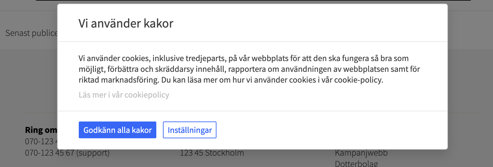 Cookie-banner standard
