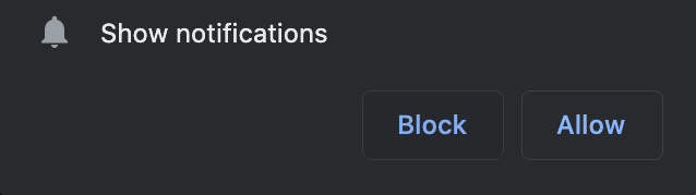 Allow notifications