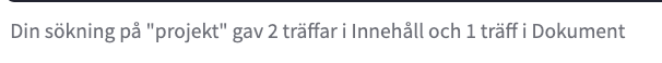 Summering av säkresultat i text