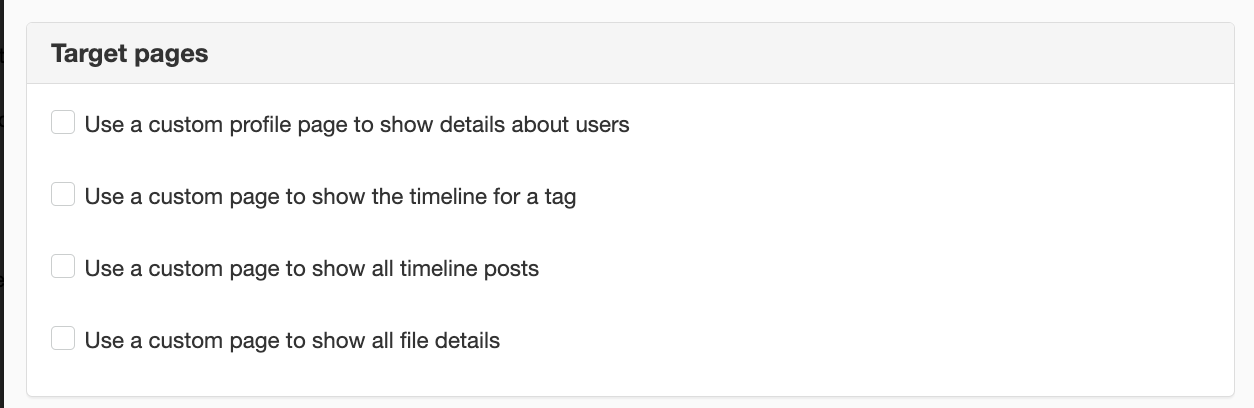 TArget pages