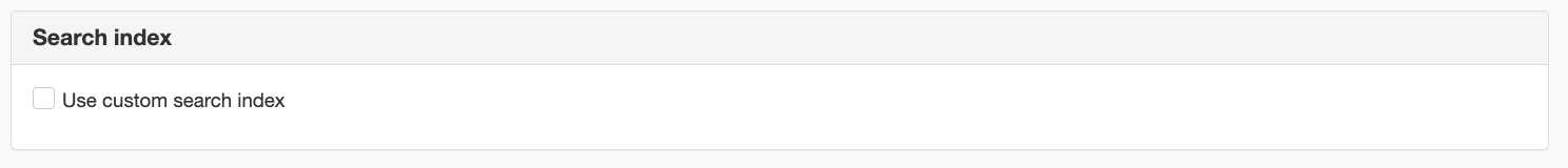 Search index