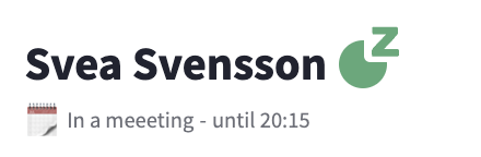 Status in a meeting