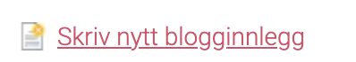 Nytt blogginlägg