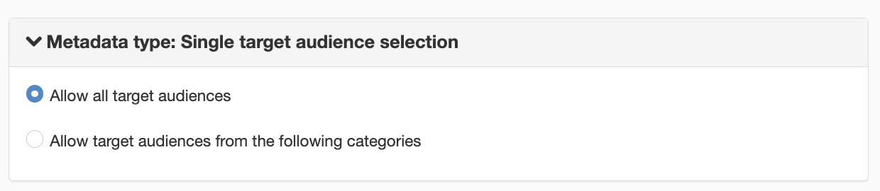 Inställningar för envalsmetadata