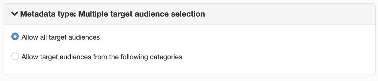 Inställningar för envalsmetadata
