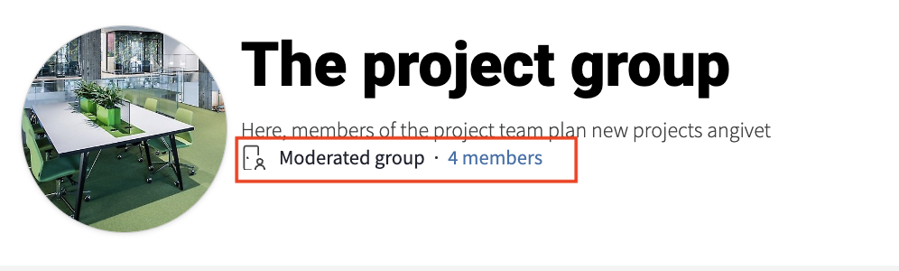 Exempel på utseende för en gruppadministratör
