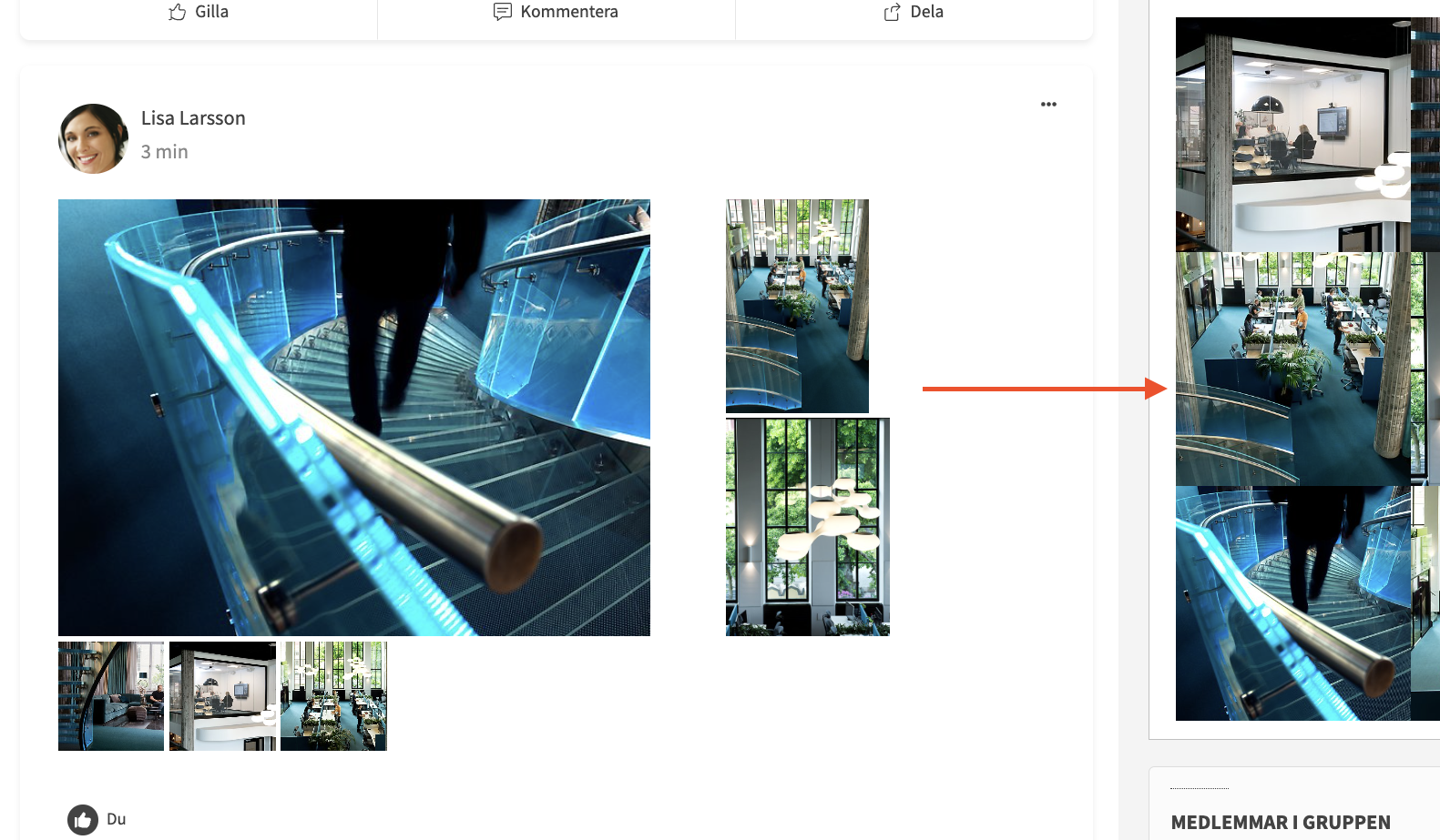 Images in timeline