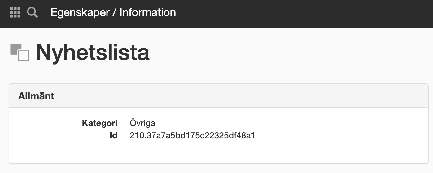 Information om en WebApp