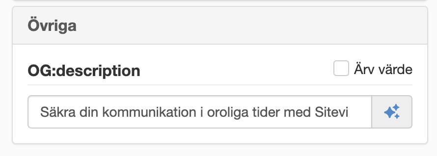 AI prompt på textmetadata