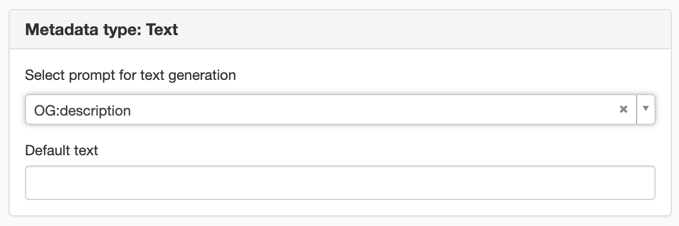 Select prompt for text generation