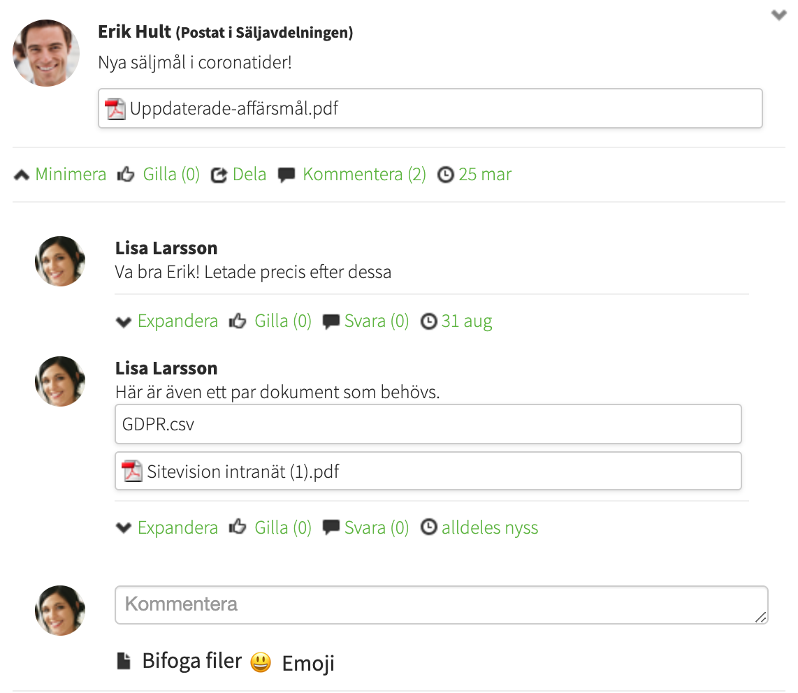Svara på kommentar