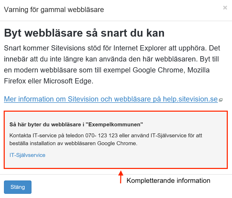 Kompletterande information