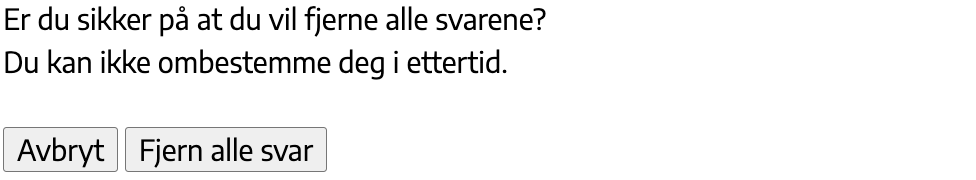 Fjern alle svar