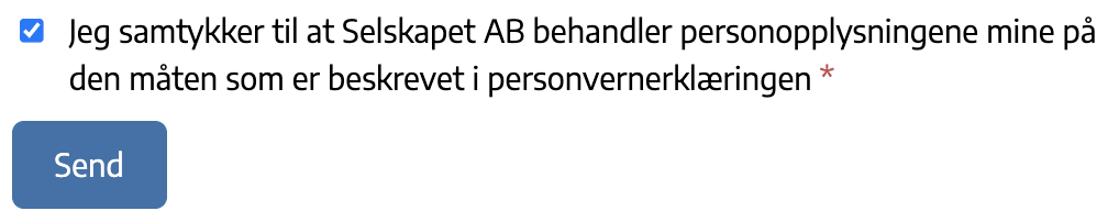 Samtykke i skjema