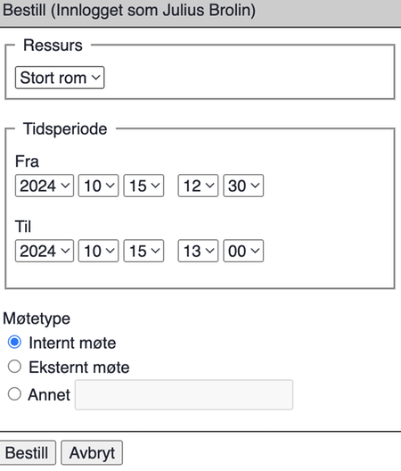Gjør en bestilling