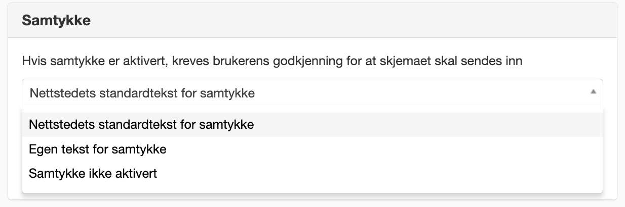 Alternativer for samtykke