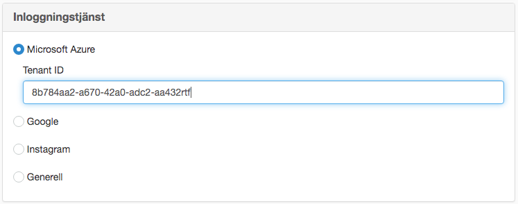 Inloggningstjänst OAuth2