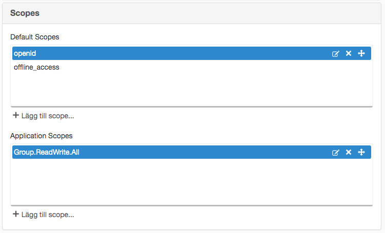 Scopes OAuth2