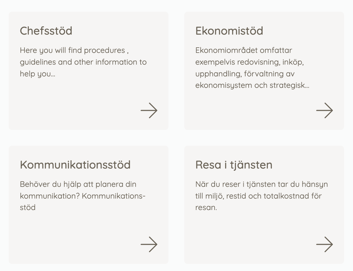 Exempel på puffmeny - med metadata