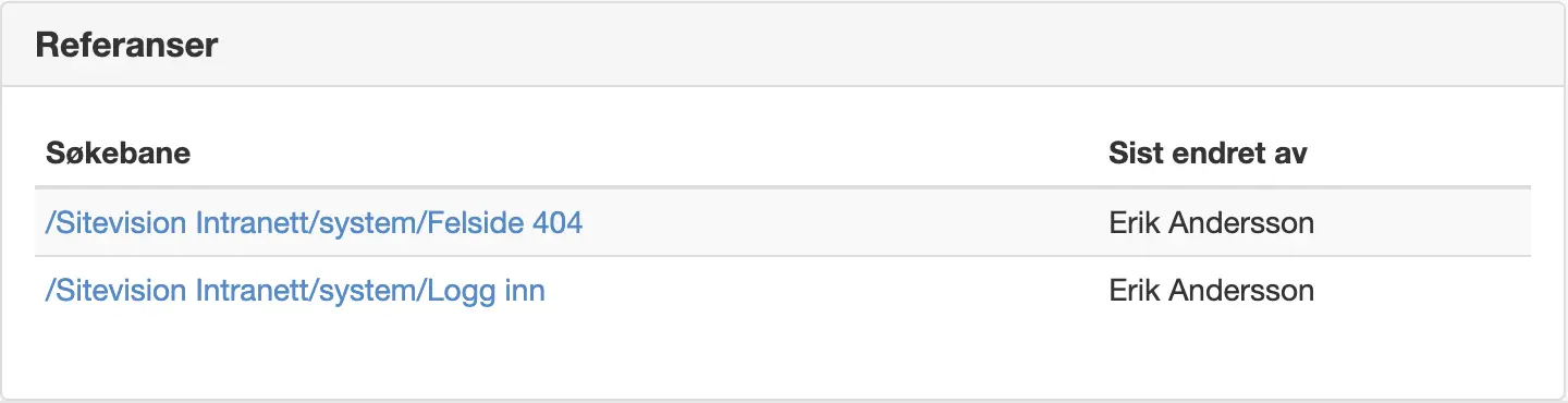 Klicka på länken för att visa sidans referenser. 