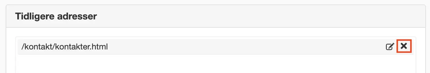 Fjerne adresse