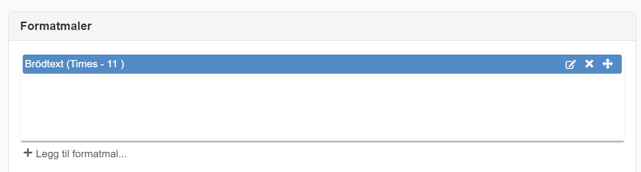 Formatmallar