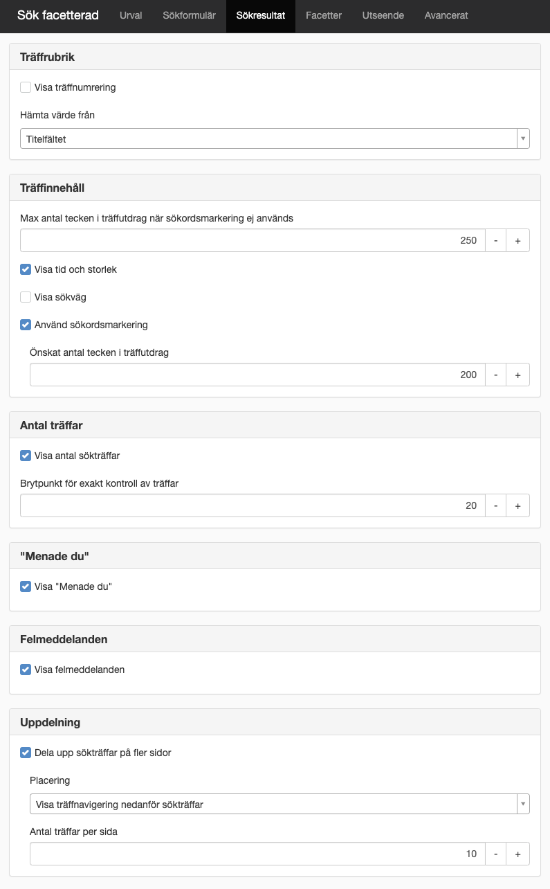 Sökresultat