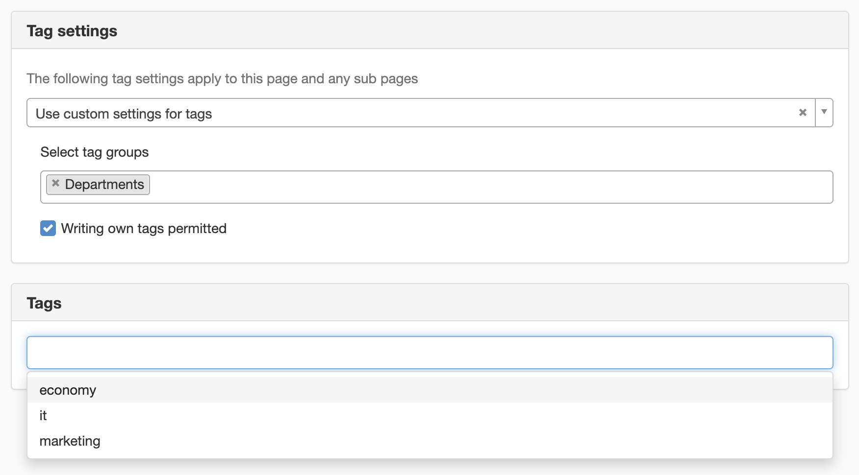 select tag group value