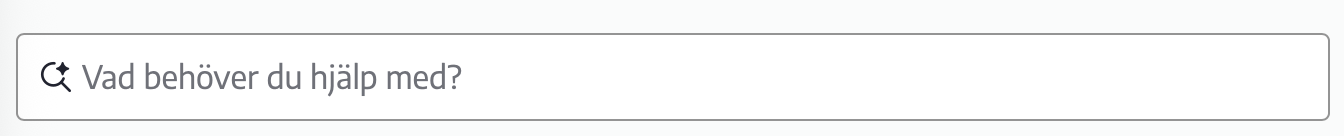 exempel på Assistent som sökfält