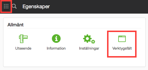 Egenskaper på layout - översikt paneler